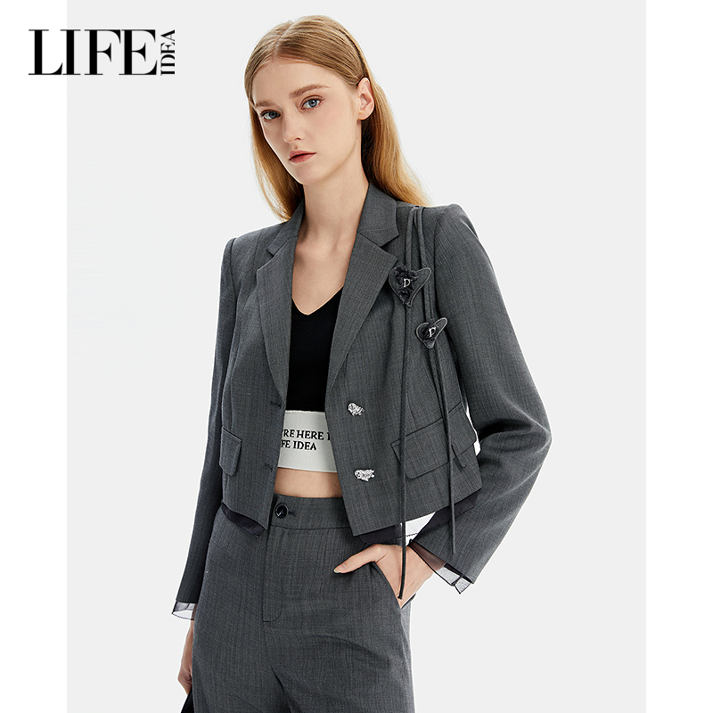 莱芙·艾迪儿气质休闲小个子西装