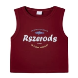 Бордовый летний топ с чашечками, футболка без рукавов, в американском стиле, по фигуре, облегающий крой