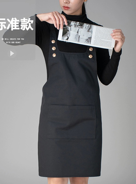 简约设计感韩式围裙家用生鲜理发店饭点工服定制LOGO 08
