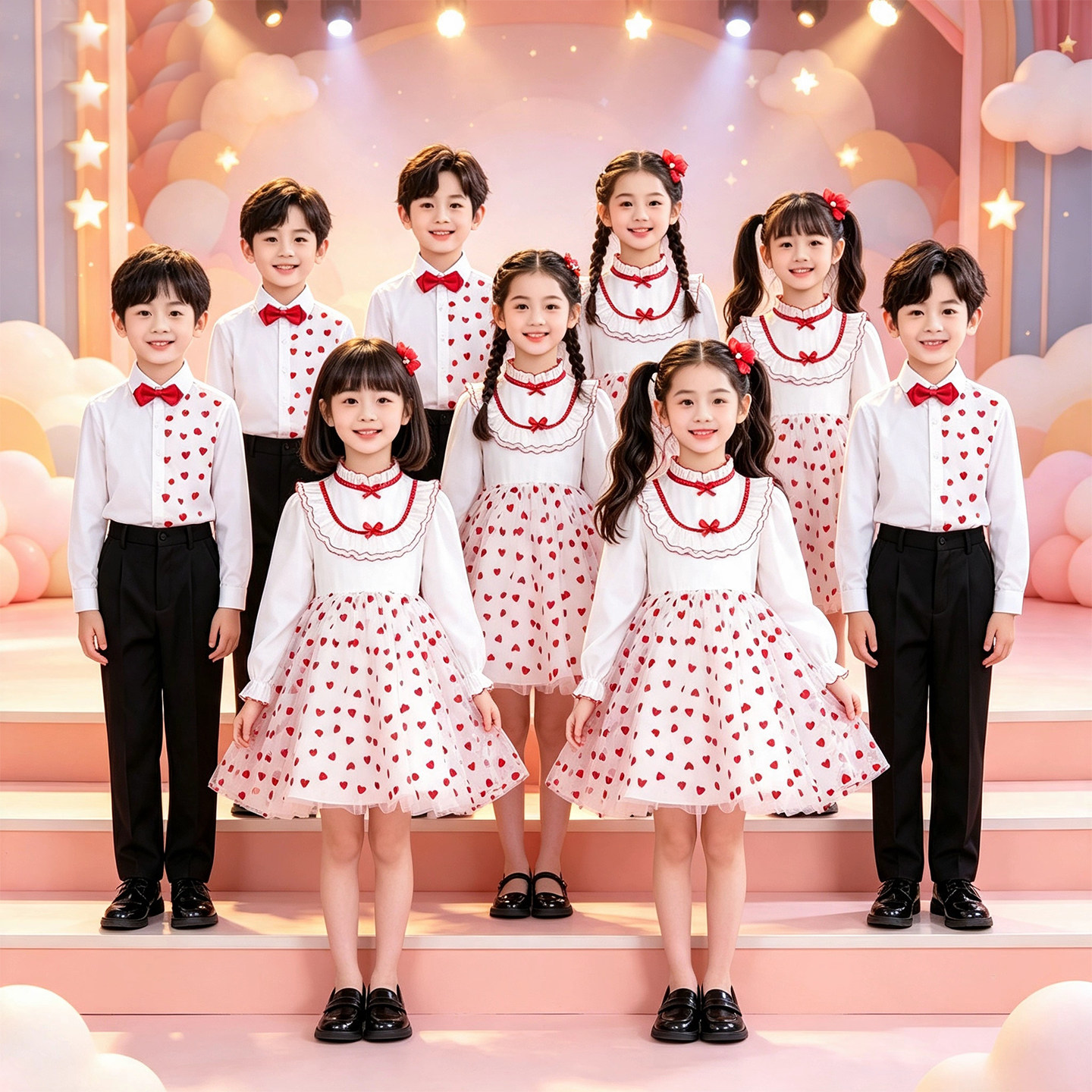 儿童合唱服演出服国庆秋长袖新款图片