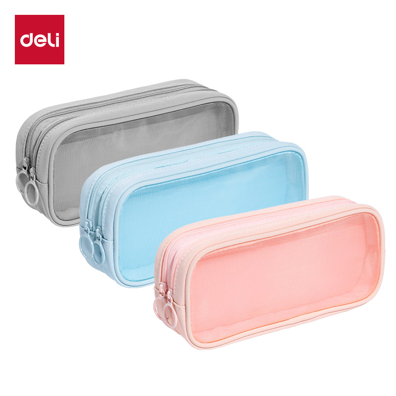 得力笔袋文具盒BC369轻韵时光系列学生简约大容量双拉链笔袋铅笔袋铅笔盒长沙文具礼品奖品批发,文具电教/文化用品/商务用品,笔袋,淘宝优惠券,粉丝福利购,淘宝优惠卷