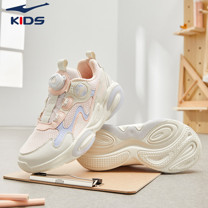 鸿星尔克儿童运动鞋女童鞋跑步鞋夏季薄款网面透气休闲鞋子大童正