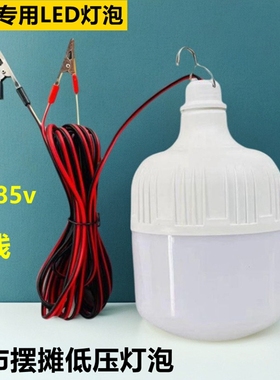 低压12v电瓶专用灯24v48v60v72v伏电瓶三轮车夜市摆地摊led灯超亮