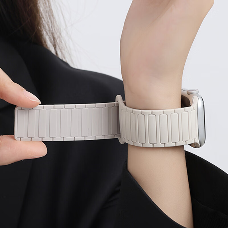 第一卫新款适用苹果S9手表iwatch10表带S10磁吸硅胶applewatch9硅胶夏季透气S8智能腕带Ultra女款SE运动8男S7