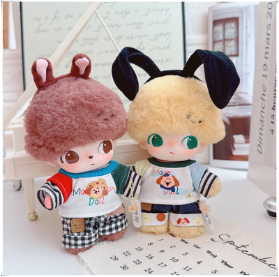 仅售衣服】DIMOOWORLD搪胶挂件娃衣布鲁托奇奇和蒂蒂高飞T恤裤子