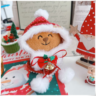 13厘米自嘲熊衣服10cm棉花娃娃大笨狗圣诞节披肩斗篷毛绒玩具娃衣