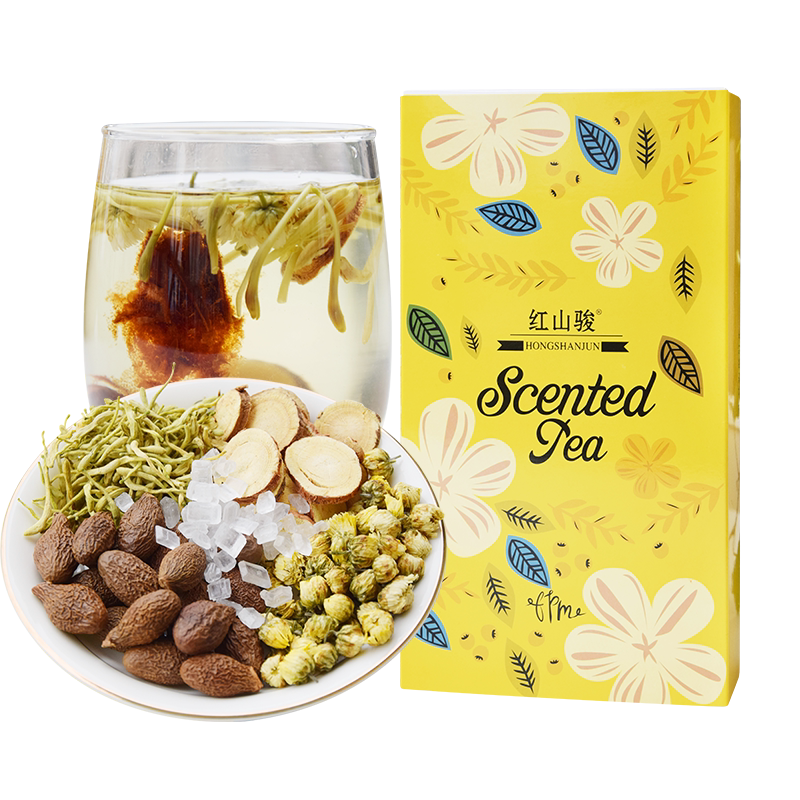 金银花胖大海甘草嗓子疼组合茶