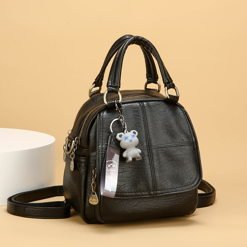 真皮手提包女2025新款时尚大容量双肩包软皮单肩斜挎包女士小背包