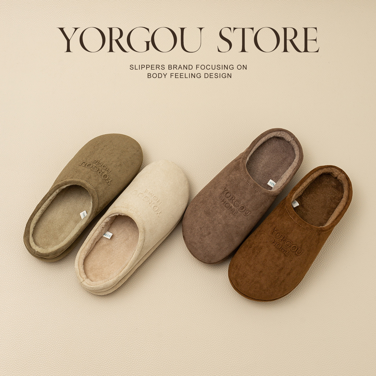 远港高级感翻毛绒棉拖鞋女冬季