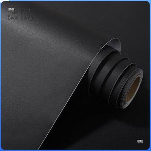 衣柜门改色桌面磨砂黑自粘膜柜门不干胶壁柜加厚哑光黑色贴纸贴膜