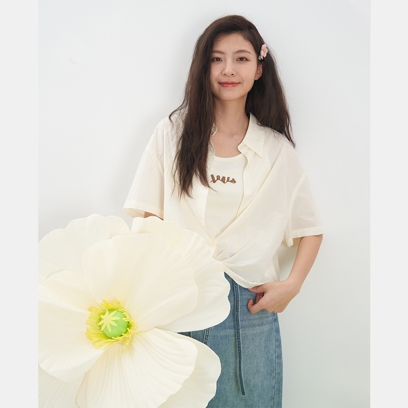 韩版休闲两件套背心+衬衫