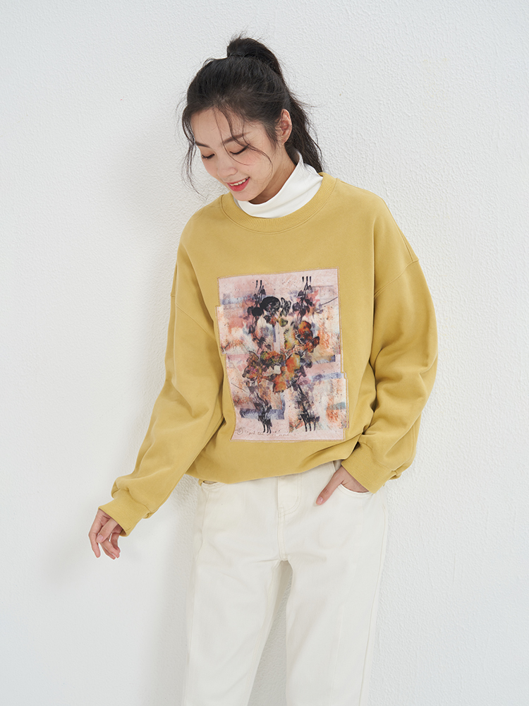 UGIZ休闲宽松圆领卫衣卫衣
