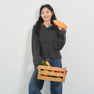 连帽休闲纯色短款 UGIZ2025年秋季 韩版 商场同款 卫衣女UCTJ837 新品