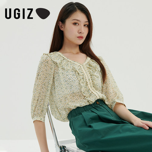 UGIZ商场同款韩版雪纺衬衫