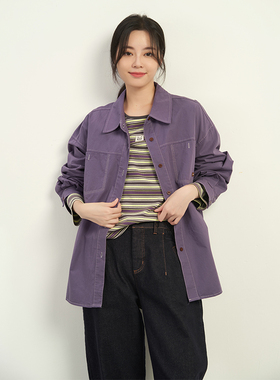 UGIZ2024年秋季新品韩系通勤休闲宽松牛仔衬衫外套女UCSH841