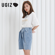 UGIZ商场同款2022夏季新品韩版女装休闲时尚印花字母T恤女UBTF901