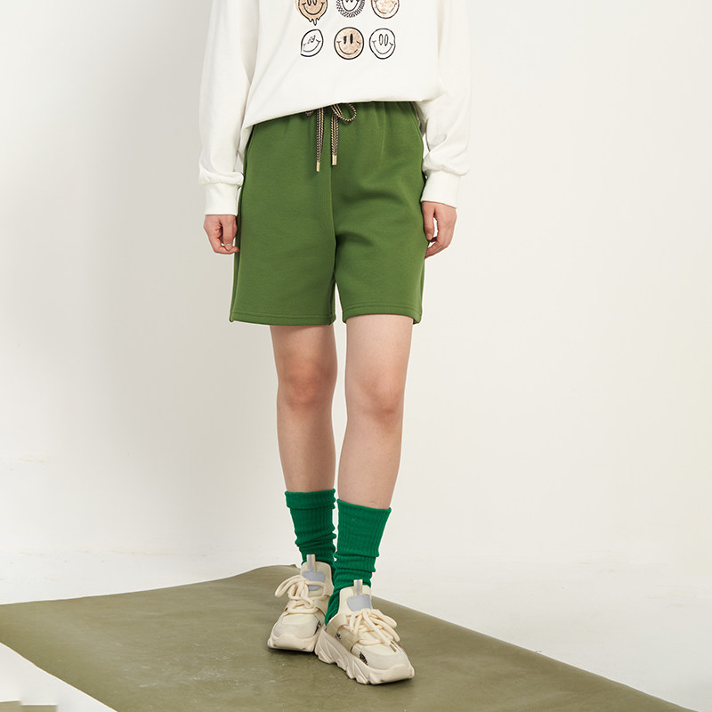 UGIZ商场同款24春新品韩版女装宽松显瘦抽绳运动裤短裤女UAPH113