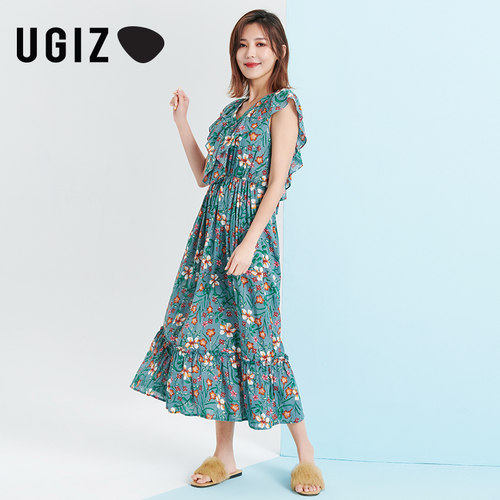 夏季女装时尚碎花长裙甜美连衣裙