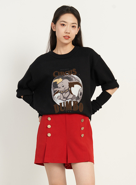 UGIZ商场同款2024春季新品韩版女装卡通可拆卸袖套毛衣女UAWH807