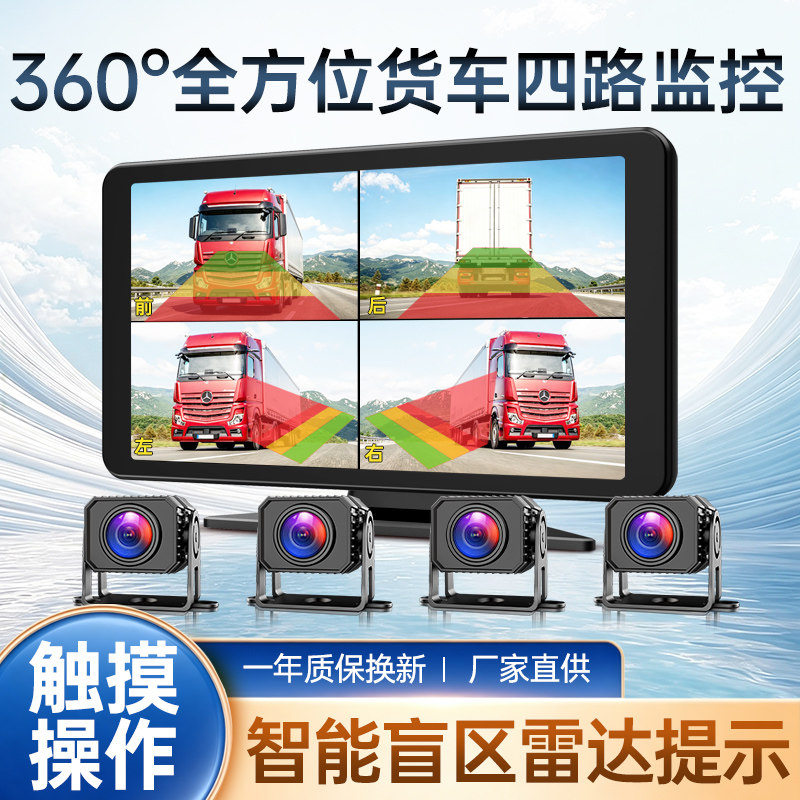 360°全景四路AI预警车载摄像头