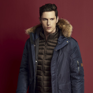 2020新款 鹅绒冲锋衣羽绒服 潮流防风防雨男中长款