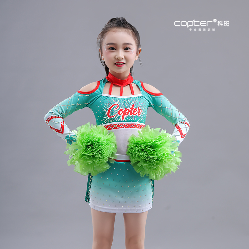 COPTER新款啦啦操比赛服花球服装技巧啦啦比赛服儿童表演队服预售