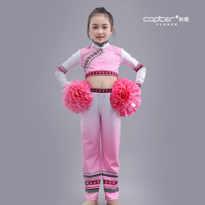 COPTER新款啦啦操比赛服花球服民族风啦啦比赛服儿童表演队服预售