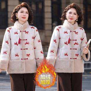 立领常规直筒型40 棉服 49周岁民族风棉衣