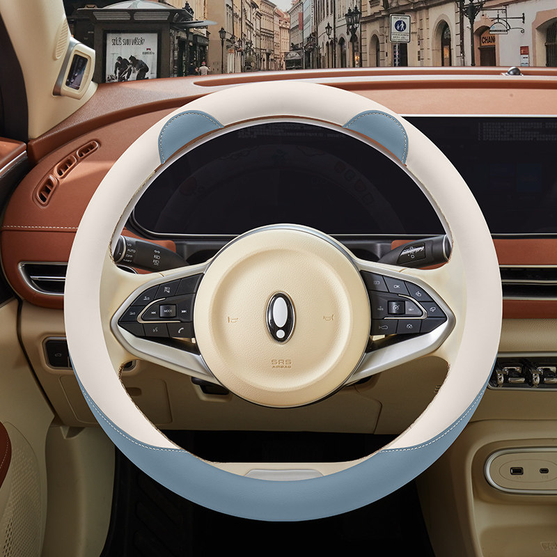 新款方向盘套四季通用可爱卡通汽车内饰用品把套荣放RAV4高尔夫7