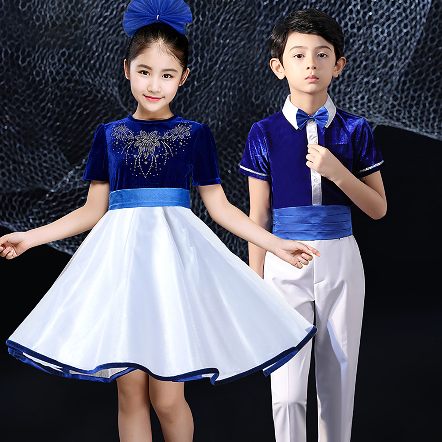 元旦儿童节中小学生背带裤公主裙