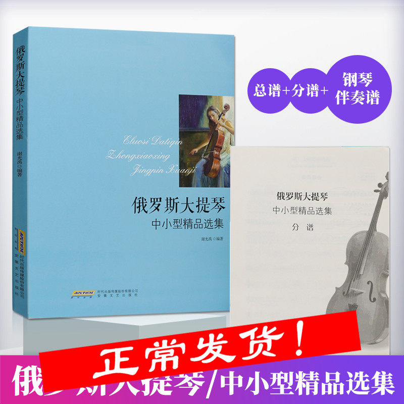 俄罗斯大提琴中小型精品选集 初级入门大提琴弹奏练习曲曲集教材书籍 大提琴曲谱 流行五线谱 学习演奏大提琴参考资料书籍