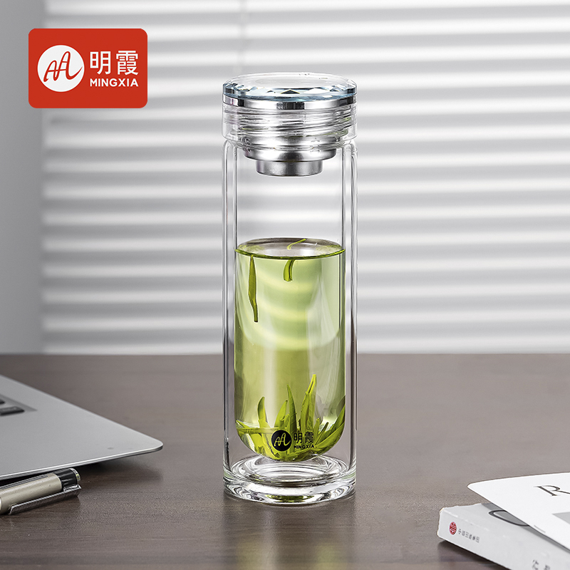 新款U型内胆高硼硅玻璃杯定制