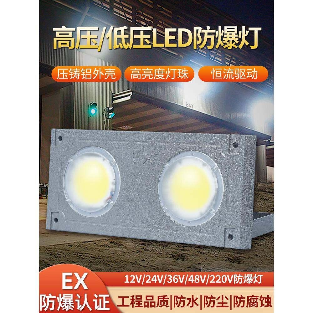 led防爆隧道灯220V低压36V24V48伏110v127v厂房工业仓库专用照明