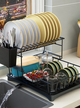 dish drying rack storage kitchen cup holder organizer洗碗架