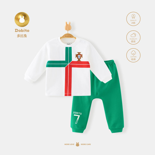 小宝宝纯棉婴儿女童秋衣套装