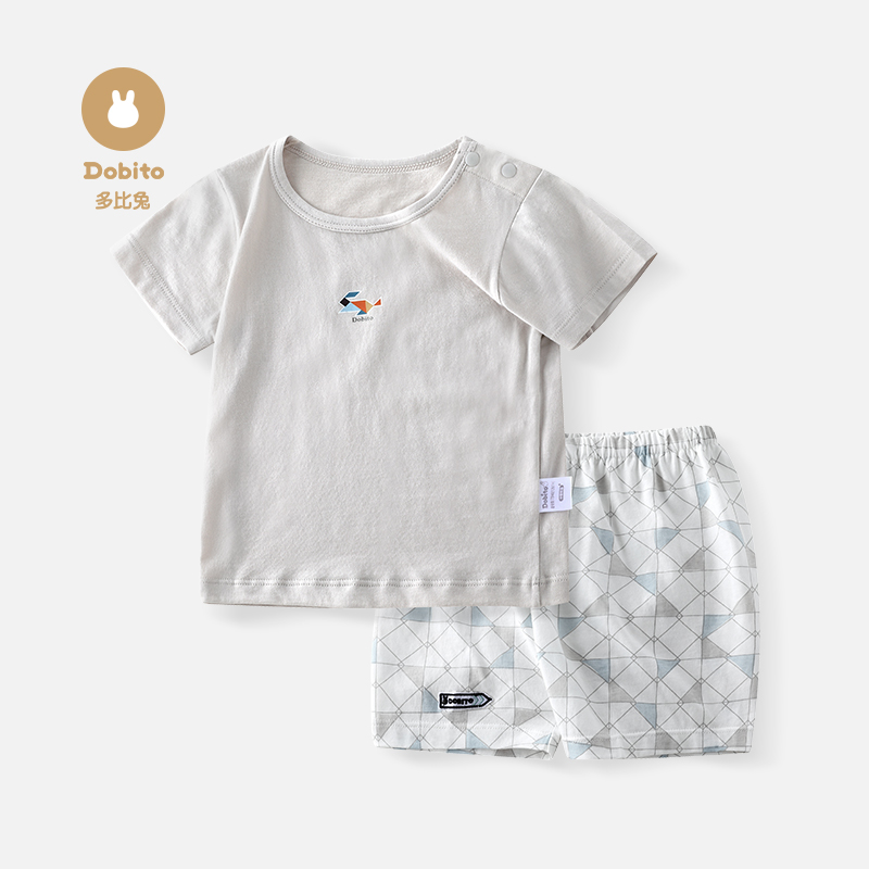 男宝宝夏装短袖女童套装小孩夏季1-2-3岁小童装婴幼儿衣服短袖T恤