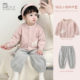 春装 分体两件套春季 2026新款 开衫 外套婴儿衣服 宝宝针织衫 女童套装