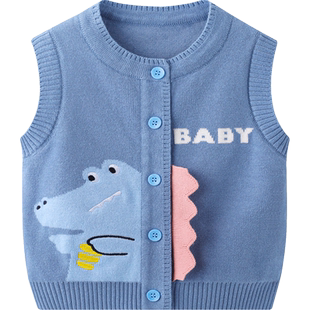 男宝宝马甲春装婴儿春秋款小背心针织开衫衣服坎肩婴幼儿男童毛衣