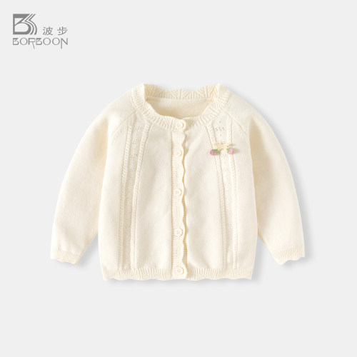 女童外套宝宝洋气毛衣针织开衫
