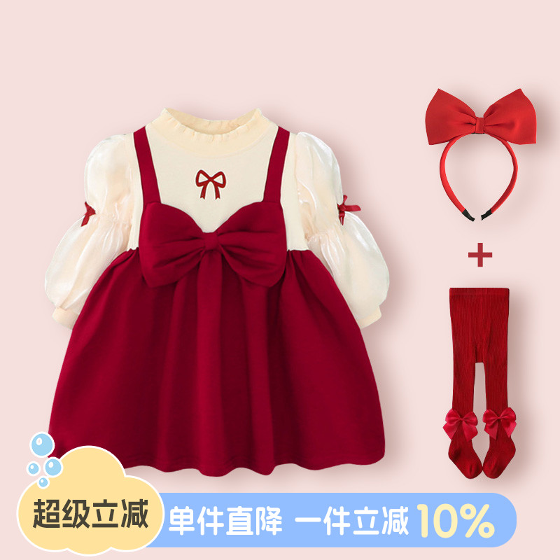 女童连衣裙女宝宝周岁礼服公主裙