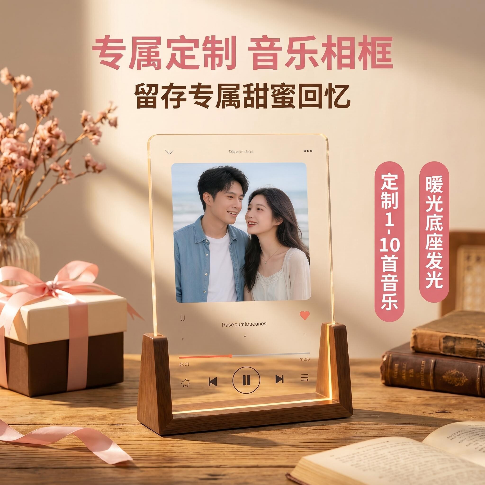 定制音乐相框生日礼物赠送朋友创意个性礼物私人定制