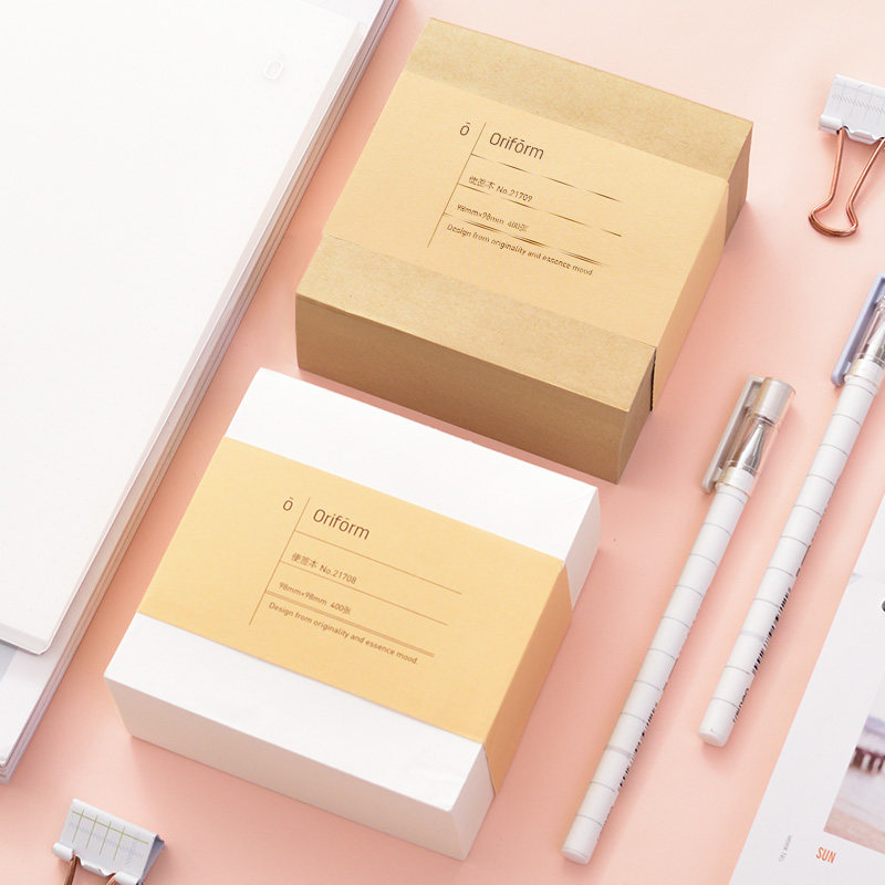 得力便条纸牛皮纸双胶纸便利纸