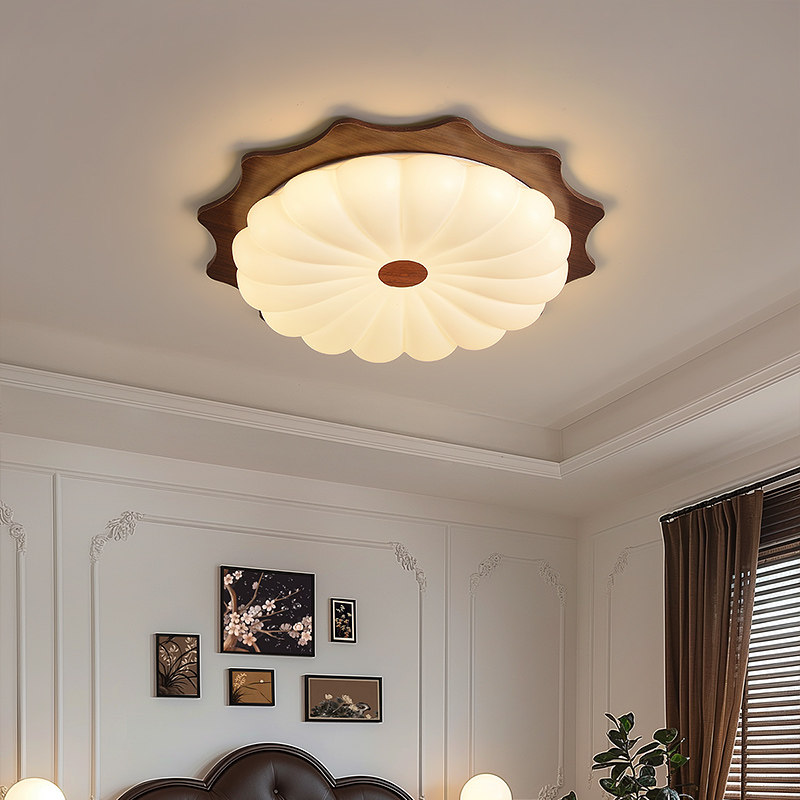 中古风卧室吸顶灯覆古法式儿童房全光谱胡桃木色走廊过道玄关灯具,家装灯饰光源,餐厅/卧室/书房吸顶灯,淘宝优惠券,粉丝福利购,淘宝优惠卷