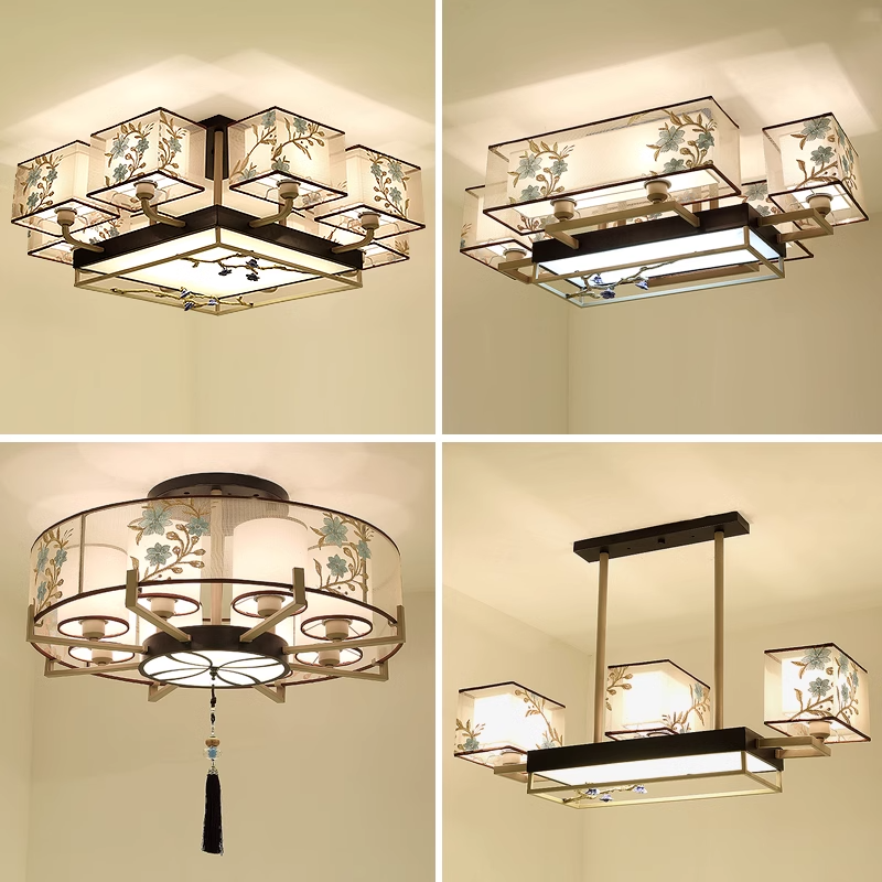 新中式吸顶灯客厅灯led大气家用刺绣卧室书房餐厅灯具套餐中国风,家装灯饰光源,客厅吸顶灯,淘宝优惠券,粉丝福利购,淘宝优惠卷