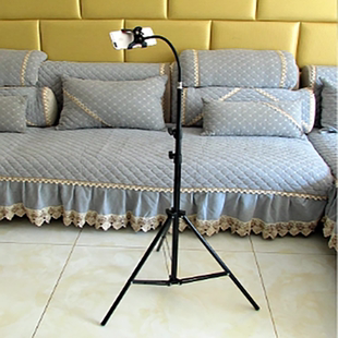 手机自拍杆三脚架直播拍照考试录像录视频拍抖音伸缩支架便携多功能三角支撑架万向软管落地手机支架