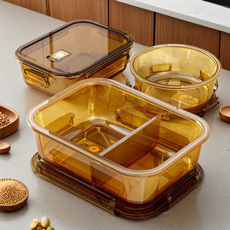 分割透明可加热食品级餐盒