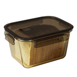 面包收纳盒烘焙食品级密封带盖储存盒蛋糕吐司专用冰箱食物保鲜盒