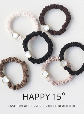 韩国花朵发圈头绳少女扎马尾小肠圈高弹力扎头发皮筋仿猫眼石发绳