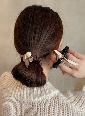 高级感小肠发圈网红2022年新款发绳日韩气质粗皮筋女扎头头绳发饰