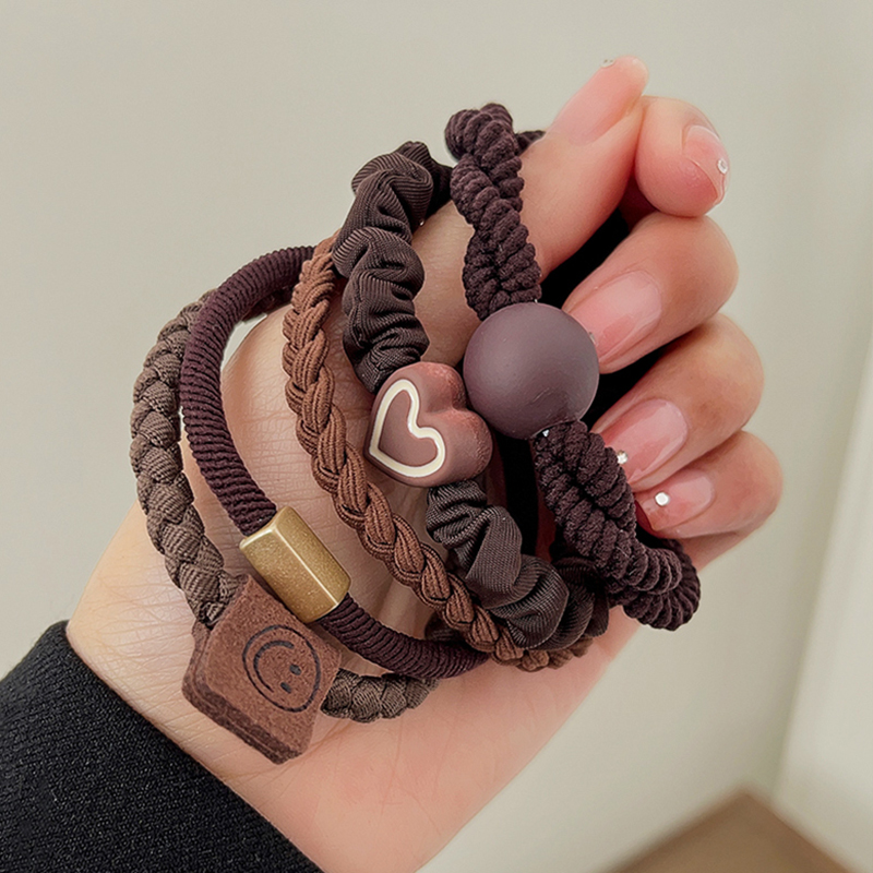 简约高马尾扎头发皮筋5件套